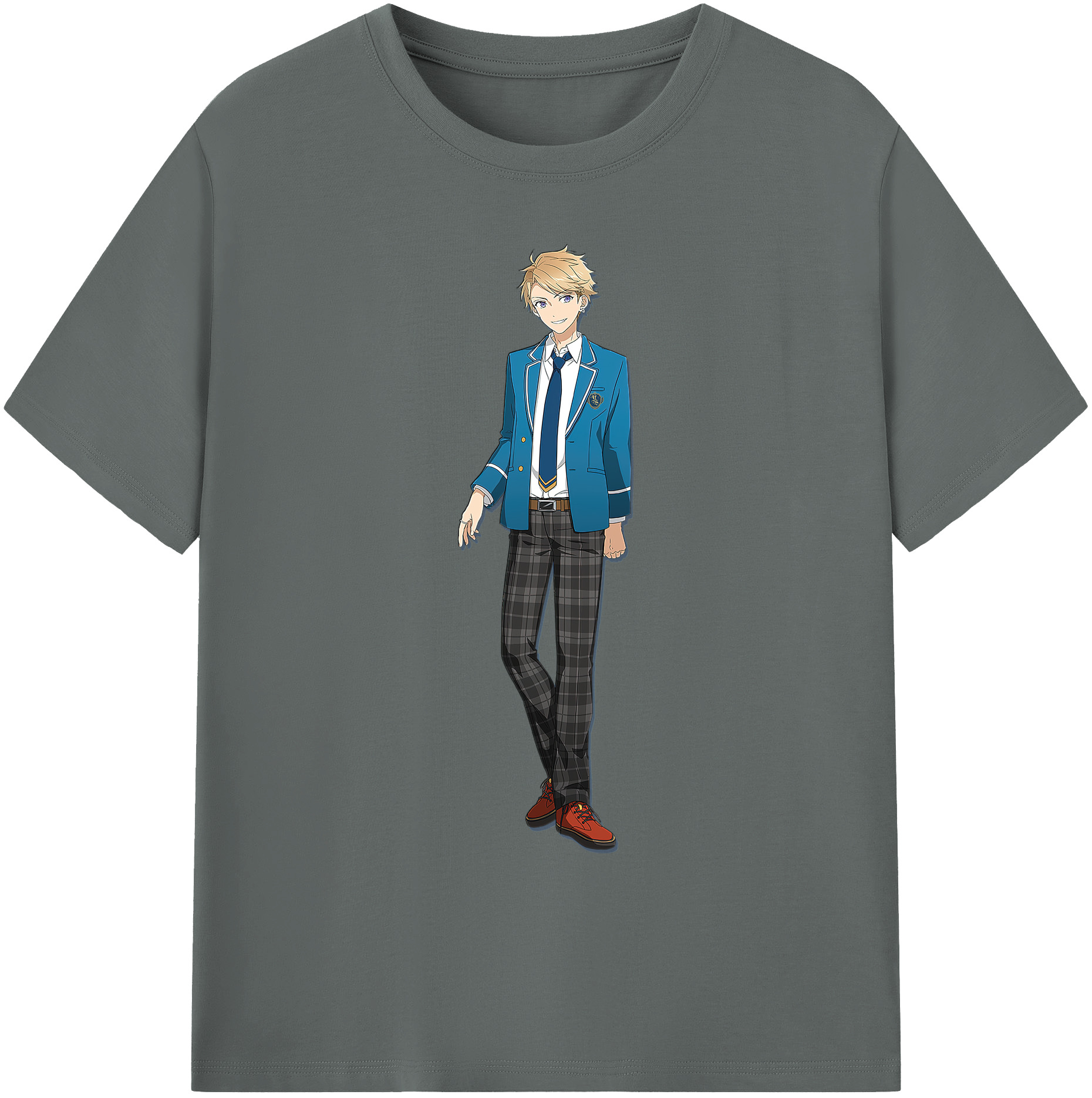 （画像用） あんさんぶるスターズ! Ensemble Stars 綿100％ メンズ半袖Tシャツ｜肌触りやわらか＆通気性